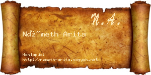 Németh Arita névjegykártya